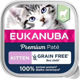 Produktbild von EUKANUBA Grain Free Kitten Kätzchenpastete Lamm - 85 g