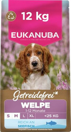 Produktbild von Eukanuba Grain Free Puppy Small & Medium Breed Seefisch - 12 kg