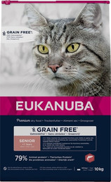 Produktbild von Eukanuba Grain Free Senior Lachs Katzenfutter - 10 kg