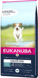 Produktbild von Eukanuba Hundefutter getreidefrei mit Fisch für kleine und mittelgroße Rassen - 12 kg
