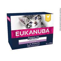 Produktbild von Eukanuba Junior Katzenfutter nass getreidefrei - 12 x 85 g
