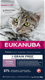 Produktbild von Eukanuba Kitten Grain Free Reich an Lachs - 3 x 2 kg
