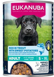 EUKANUBA Nassfutter Hund Adult Forelle und Süßkartoffel 6x400 g – Bild 1 von 3