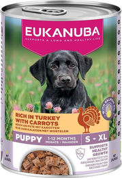 Produktbild von EUKANUBA Nassfutter Hund Welpen Pute und Karotte 400 g