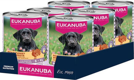 Produktbild von Eukanuba Puppy Reich an Pute mit Karotten - Sparpaket: 24 x 400 g