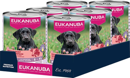 Produktbild von Eukanuba Puppy Reich an Rind mit Kürbis - Sparpaket: 48 x 400 g