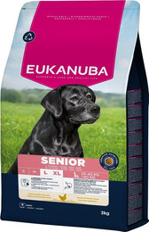 Produktbild von EUKANUBA Senior Large Breeds Chicken 3 kg Trockenfutter für ältere Hunde großer Rassen, reich an frischem Huhn