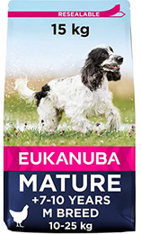 Produktbild von Eukanuba Senior Medium Breeds Chicken Trockenfutter für ältere Hunde mittelgroßer Rassen - 2 x 15 kg