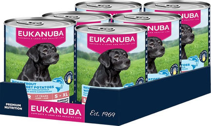 Produktbild von Eukanuba Senior Reich an Forelle mit Süßkartoffeln - Sparpaket: 12 x 400 g