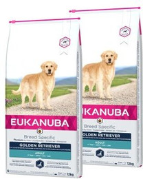 Produktbild von EUKANUBA Trockenfutter Hund Breed Specific Golden Retriever Adult - 2 x 12 kg