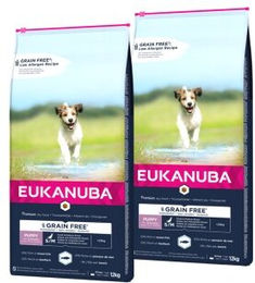 Produktbild von EUKANUBA Trockenfutter Hund Small & Medium Breed Puppy getreidefrei mit Fisch - 2 x 12 kg