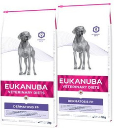 Produktbild von EUKANUBA Veterinary Diet Dermatosis FP Trockenfutter für Hunde Adult - 2 x 12 kg
