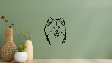 Produktbild von Eurasier Kopf Wandtattoo Wandbild Wandsticker Wandaufkleber Wanddekoration
