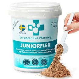 Produktbild von European Pet Pharmacy JUNIORFLEX Grünlippmuschelpulver für Hunde & Welpen - 204 g