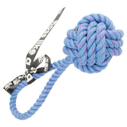 Produktbild von Europet Bernina Hundespielzeug Ball mit Schlaufe are you knots blau