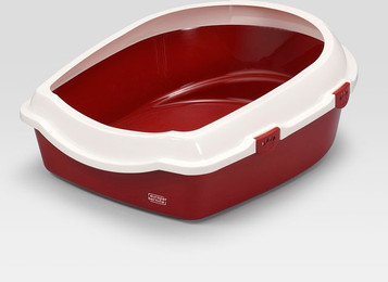 Produktbild von Europet Bernina Katzentoilette Oval mit Rand Rot