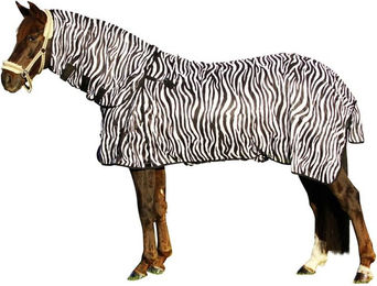 Produktbild von Euroriding Fliegendecke Zebra mit abnehmbarem Halsteil - 115 cm