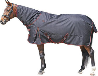 Produktbild von Euroriding Outdoordecke Narva 1200D schwarz/rot L-145 cm