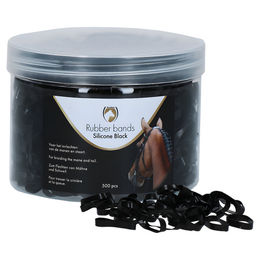Produktbild von Excellent Horse Rubber Bands Silicone schwarz