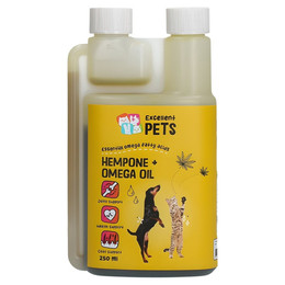 Produktbild von Excellent Pets HempOne + Omega Oil für Hunde - 250 ml