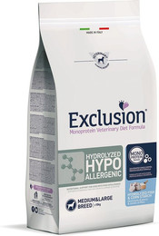 Produktbild von Exclusion Diet Hydrolyzed Hypoallergenic Medium/Large Fisch & Maisstärke - 2 x 12 kg