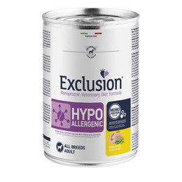 Produktbild von Exclusion Diet Hypoallergenic Wachtel & Erbse 12 x 400 g