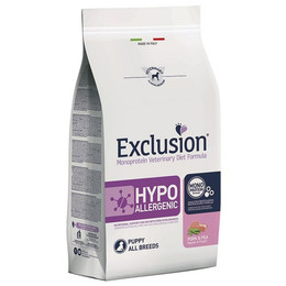 Produktbild von Exclusion Hypoallergenic Schwein & Erbsen Puppy 12 kg