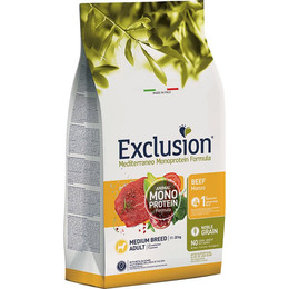 Produktbild von Exclusion Mediterraneo Noble Grain Adult Medium Rind - 12 kg