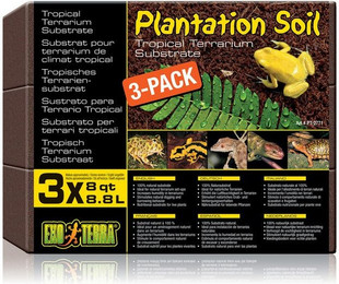 Produktbild von Exo Terra Terrarien-Substrat Plantation Soil Kokosfaser Briketts - 3 x 8,8 l