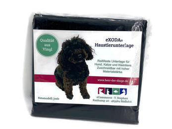 eXODA Haustier Unterlage für Hunde und Katzen 200x230 cm Schwarz – Bild 1 von 7