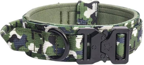 Eyecatcher Hunde-Halsband Verstellbares Camo-Tactical Hundehalsband mit Polsterung & Metallversc, Polyester – Bild 1 von 5