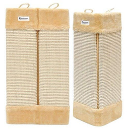 Produktbild von EYEPOWER Eckkratzbrett S ca. 55 x 27 cm Katzenkratzbrett Sisal Kantenschutz
