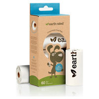 Produktbild von Earth Rated Hundekotbeutel kompostierbar ohne Duft 60 Stück Weiß
