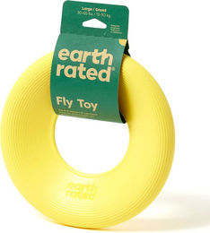 Earth Rated Hundespielzeug Frisbee aus TPR in Gelb Größe L für Welpen und große Rassen – Bild 1 von 9