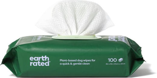Produktbild von Earth Rated Pflegetücher Lavendel Hypoallergen für Haut und Fell - 100 Stk.