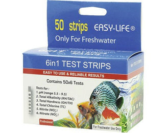 Easy-Life 6in1 Wassertester Teststreifen für Süßwasser Aquaristik 50 Stück – Bild 1 von 3