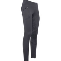 Produktbild von Easy Rider Reithose Damen Winter Reitleggings Full Grip mit Silikon Grip und wasserabweisender Eigenschaft in Grau