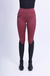 Produktbild von Easy Rider Reithose für Damen Winter mit Full Grip und Silikonbeschichtung Rot