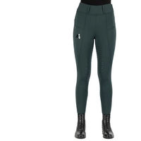 Produktbild von Easy Rider Reithose für Damen Winter Reitleggings Full Grip Grün Größe 38