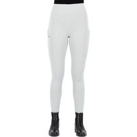 Produktbild von Easy Rider Reitleggings Full Grip für Damen in Grau und Weiß Größe 44