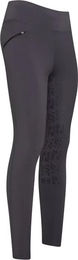 Produktbild von Easy Rider Turnierleggings Damen Full Grip Reithose wasserabweisend Grau