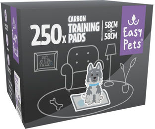 EasyPets Carbon Hundewelpen-Trainingspads 58 x 58 cm 250 Stück Anthrazit – Bild 1 von 1