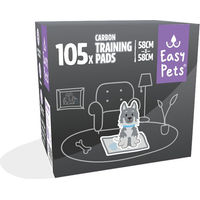 Produktbild von EasyPets Carbon Hundewelpen-Trainingspads Welpenunterlagen Schwarz 58 x 58 cm 105 Stück
