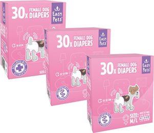 EasyPets Hundewindeln für Hündinnen M/L Rosa 100 Stück – Bild 1 von 3