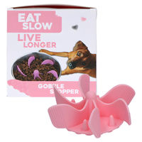 Produktbild von Eat Slow Live Longer Anti-Schlingeinsatz Slow Feeder aus Silikon Rosa Größe S