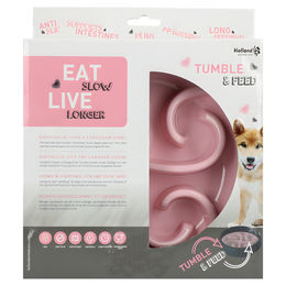 Produktbild von Eat Slow Live Longer Anti-Schlingnapf aus Kunststoff in Rosa mit 20,5 cm Durchmesser