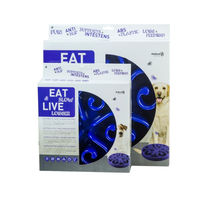 Produktbild von Eat Slow Live Longer Anti-Schlingnapf für Hunde aus Kunststoff Größe L Grau