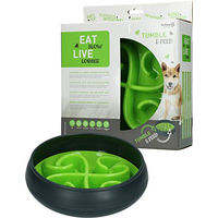 Produktbild von Eat Slow Live Longer Anti-Schlingnapf für Hunde aus Kunststoff in Grün mit 20,5 cm Durchmesser