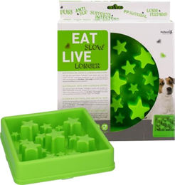 Eat Slow Live Longer Anti-Schlingnapf für mittelgroße Hunde aus Kunststoff Grün Größe L – Bild 1 von 5