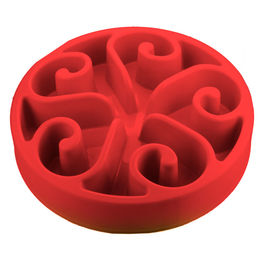Eat Slow Live Longer Anti-Schlingnapf Slow Feeder aus Silikon in Rot – Bild 1 von 4